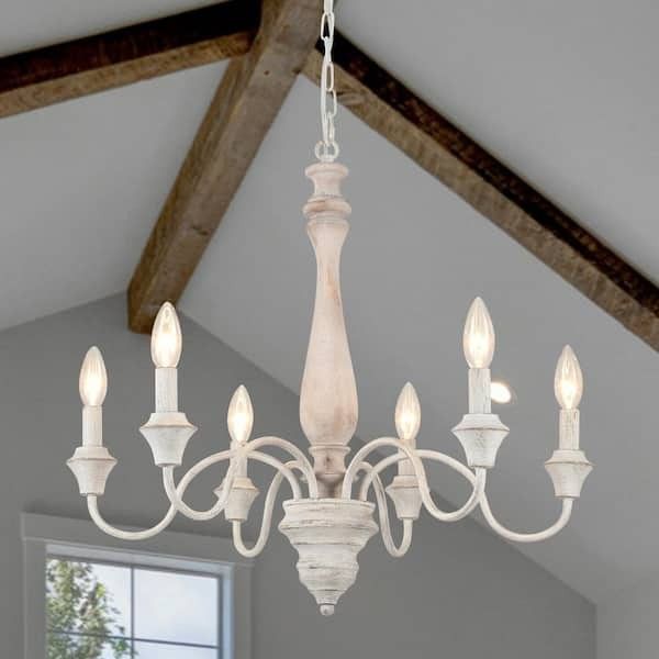 White Vintage Pendant Home Depot Decorations Candle Old Fashion Design Chandelier Ceiling Light