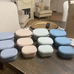 PandaEar 12 Pack Silicone Food Storage Containers with Lids, Reusable Nesting Lunch Bento Box Set, BPA Free, Leakproof, Dishwasher Microwave Freezer S