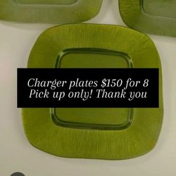 Green Is Your Color! Lovely Charger Plates