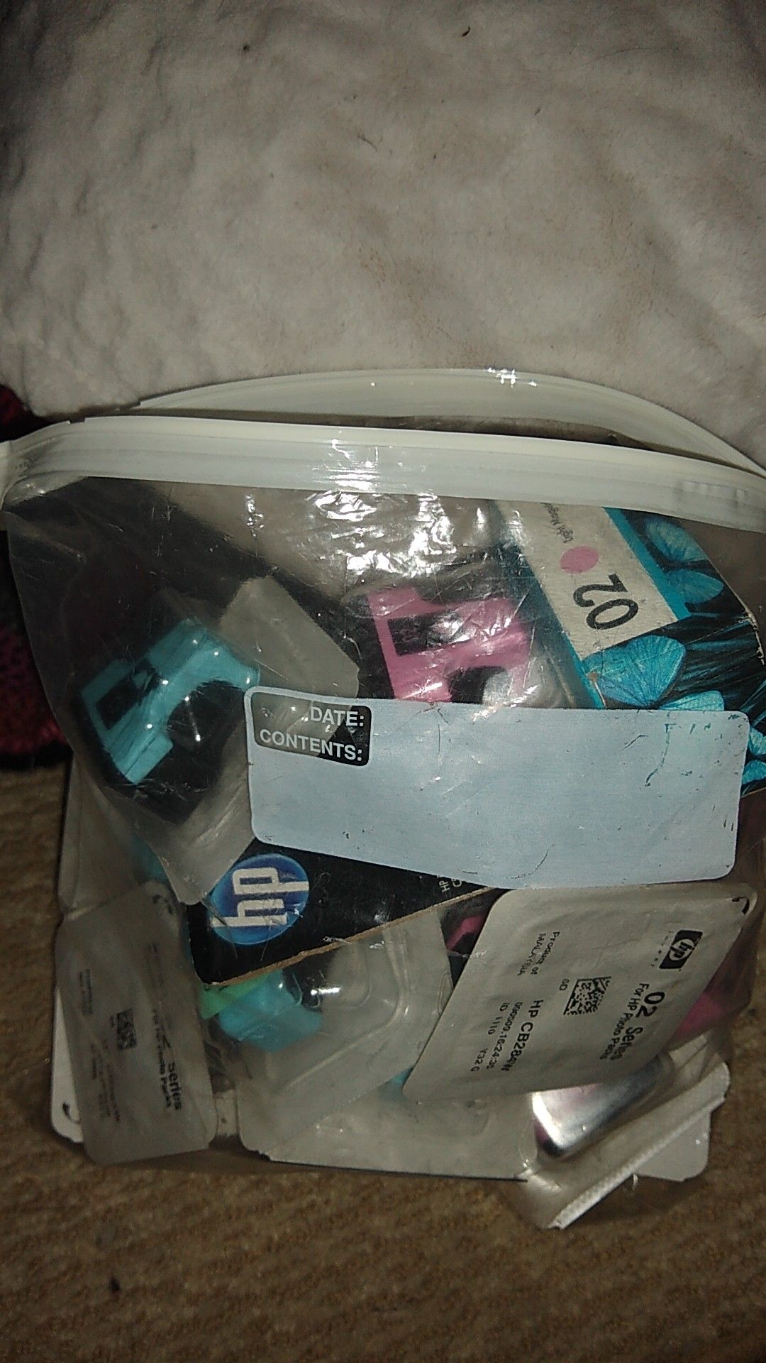 Bag of HP Photosmart Cartridges