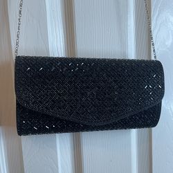 Black Rhinestone Purse