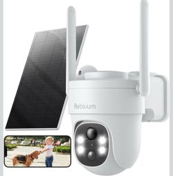 new-Security Camera Outdoor Wireless, 3K/5MP Solar Camera Outdoor Wireless, Battery Powered 360°PTZ, Color Night Vision,PIR Motion Detection,2-Way Aud