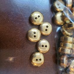 Small 2-hole Gold Buttons