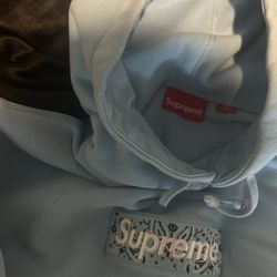 Supreme blue hoodie heavyweight
