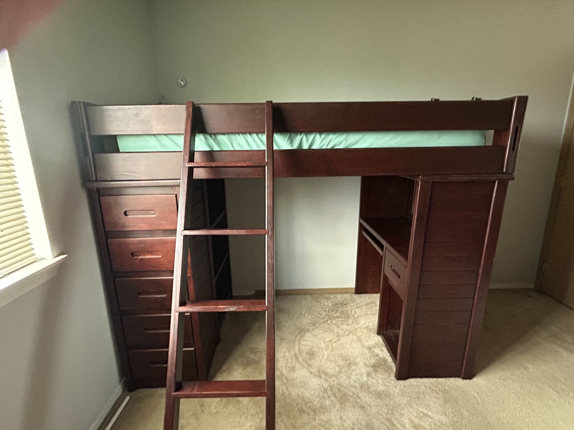Twin Bed With Desk