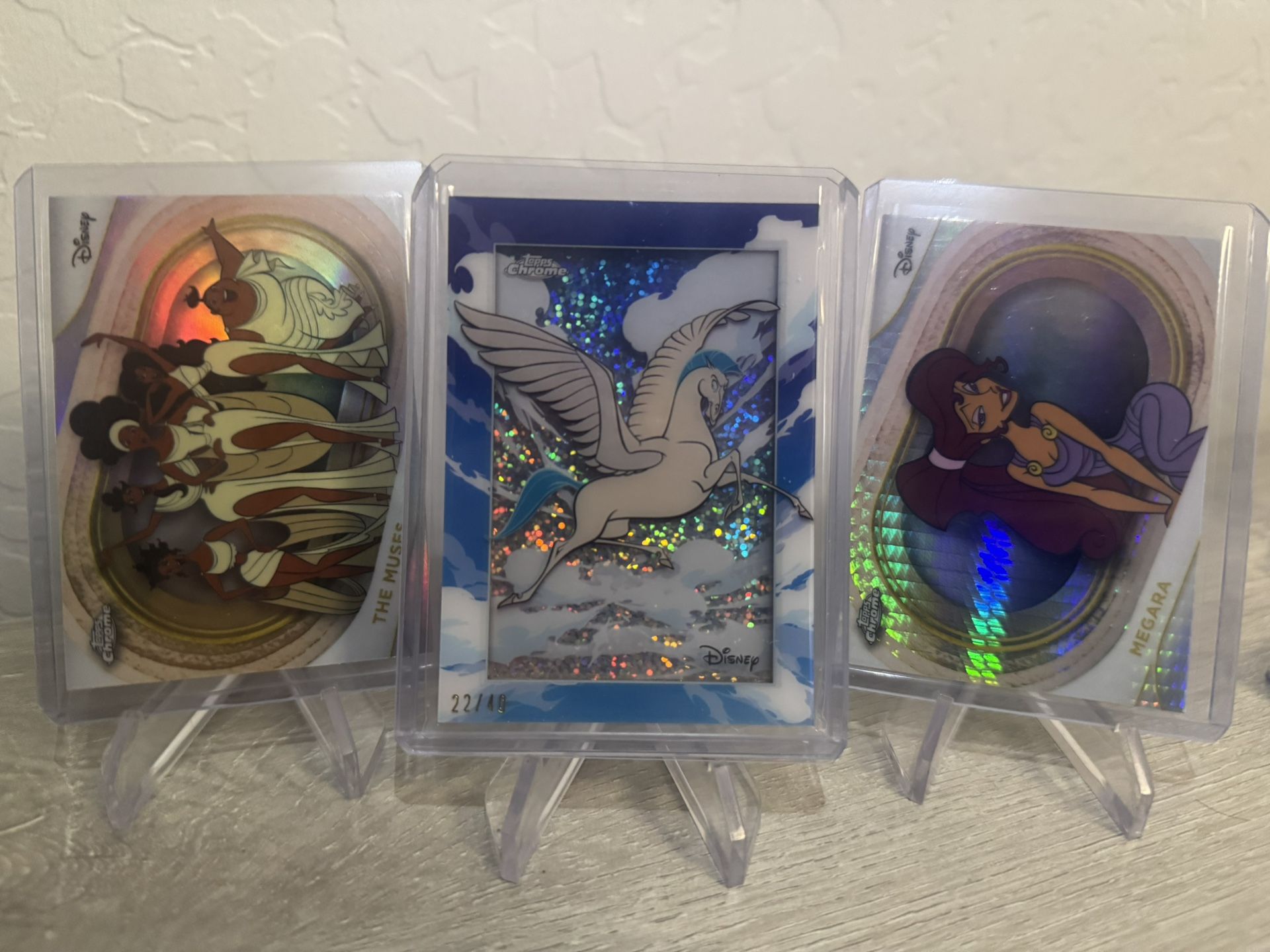 PEGASUS 2025 Topps Chrome Disney Shadowbox Card # 22/40 HERCULES RARE SSP + LOT