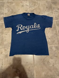 Vintage 90s Kansas City Royals MLB Youth Kids Single Stitch T-Shirt SZ L Russell