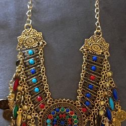 Pretty Brass Just Piece And Earrings