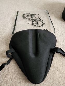  Bikeroo Bike Seat Cushion - Padded Gel Wide Adjustable Cover for Men & Womens Comfort, Compatible with Peloton, Stationary Exercise ,etc