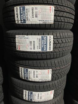205/55/16 Kumho 4 new tires installed ✅