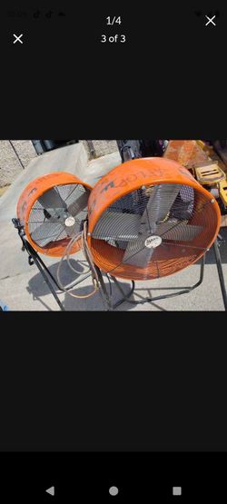 Warehouse Commercial fans$139 ea no less