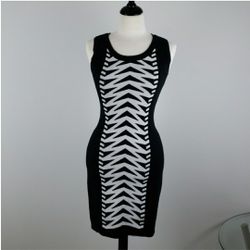 Black and White Knitted Dress (S)