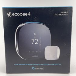 Ecobee4 Smart Thermostat with Room Sensor and Built-In Alexa Voice Service