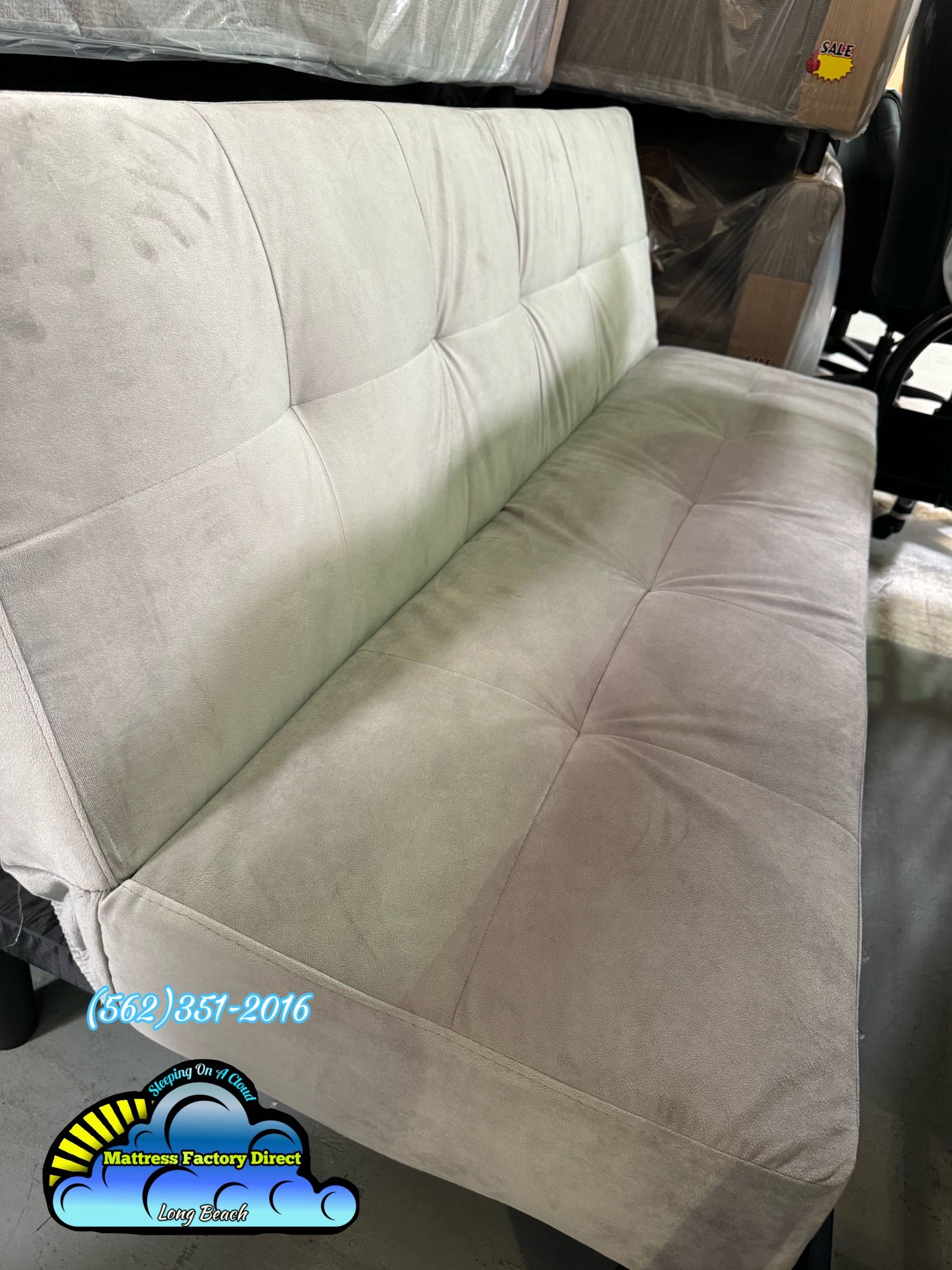 Futon Couch Grey Sofa Nuevo Fabric New Cama New