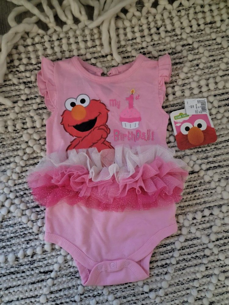 Elmo 1st Birthday Onesie Outfit New With Tags 18 Months