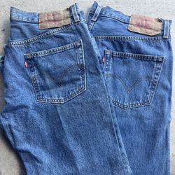 Levi’s Men 501 Jeans 36x32 $24 For Both 