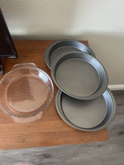 4-9 Inch Pipe Pan Three Nonstick One Glass