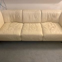 FREE - Macys Leather sofa & Loveseat With Ottoman 