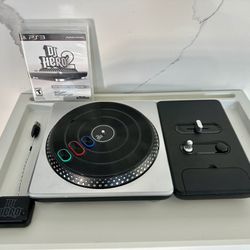 DJ Hero Wireless For Playstation 3 PS3 Turntable w/ USB Dongle & DJ Hero 2 
