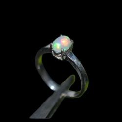 Genuine Ethiopian Opal Fine Solid Sterling Silver Stamped 925 Ring 9