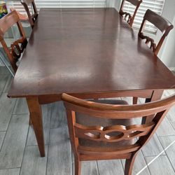 6 Seat Wooden Leaf Table