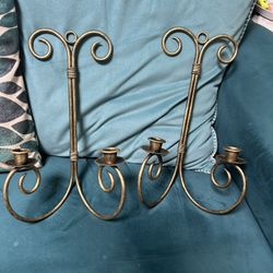 Pair Of Scrolly  Candle Sconces 