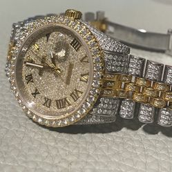 36 MM Genuine Rolex With Genuine Diamonds And Gold 