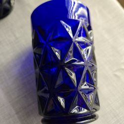 Vintage Colbalt Blue Water Glasses