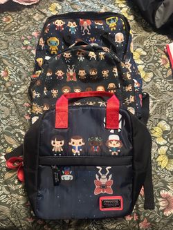 Set of 3 Loungefly Stranger Things Backpacks (Plus Eleven Keychain!)