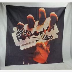Vintage Judas Priest British Steel Banner Flag Tapestry Poster Rock 1982