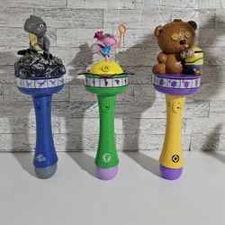 LOT OF 3 INTERACTIVE UNIVERSAL STUDIOS PARK BUBBLE WAND