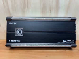Practically New Gravity Warzone 4000 Watts Class D Car Audio Amplifier 1/2/4 Ohm.