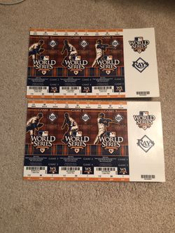 2010 Tampa Bay Rays uncut World Series Tickets