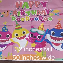 Baby Shark Backdrop 