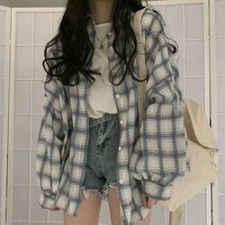 Yesstyle Long Sleeve Plaid Shirt 