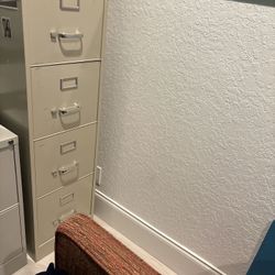 4 DRAWER FILE CABINET.  FANTASTIC BUY!  Clean 52” X 26.5” X 15” Tan HIRSH 4 Drawer Filing Cabinet. Organize Your Work Or Home Office! Only $35.