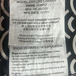 Tula baby carrier and newborn insert