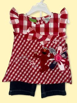 Elmo Y2K Girls 2-Piece Outfit Set