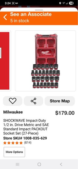 SHOCKWAVE Impact-Duty 1/2 in. Drive Metric and SAE Standard Impact PACKOUT Socket Set (27-Piece)