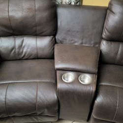 Faux leather sectional sofa 