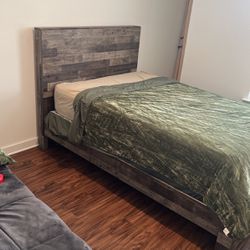 $250 Full Size Ashley Furniture Bed Frame W/ Mattress