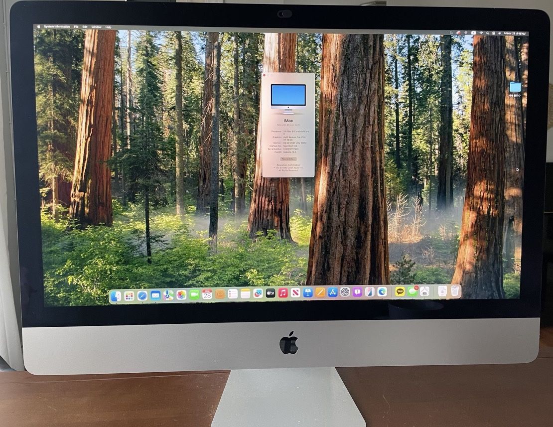 2020 Apple iMac 27" 5K 10th i7 3.8GHz 64GB RAM 1TB SSD 10G Ethernet 5700xt 16gb