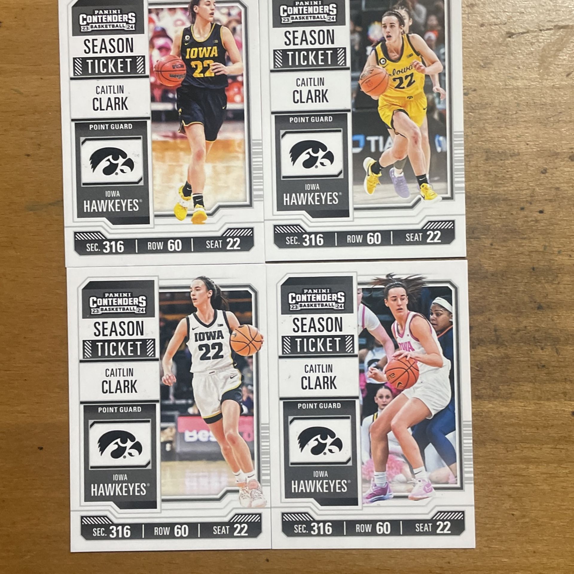 2024 CAITLIN CLARK CONTENDERS SET OF 4