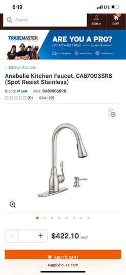 Anabelle Kitchen Faucet, CA87003SRS (Spot Resist Stainless)