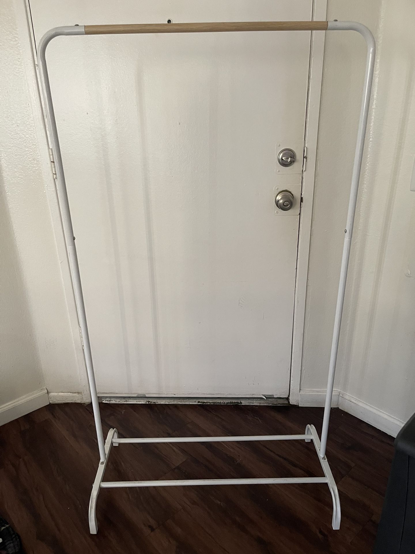 White Metal Clothes Rack