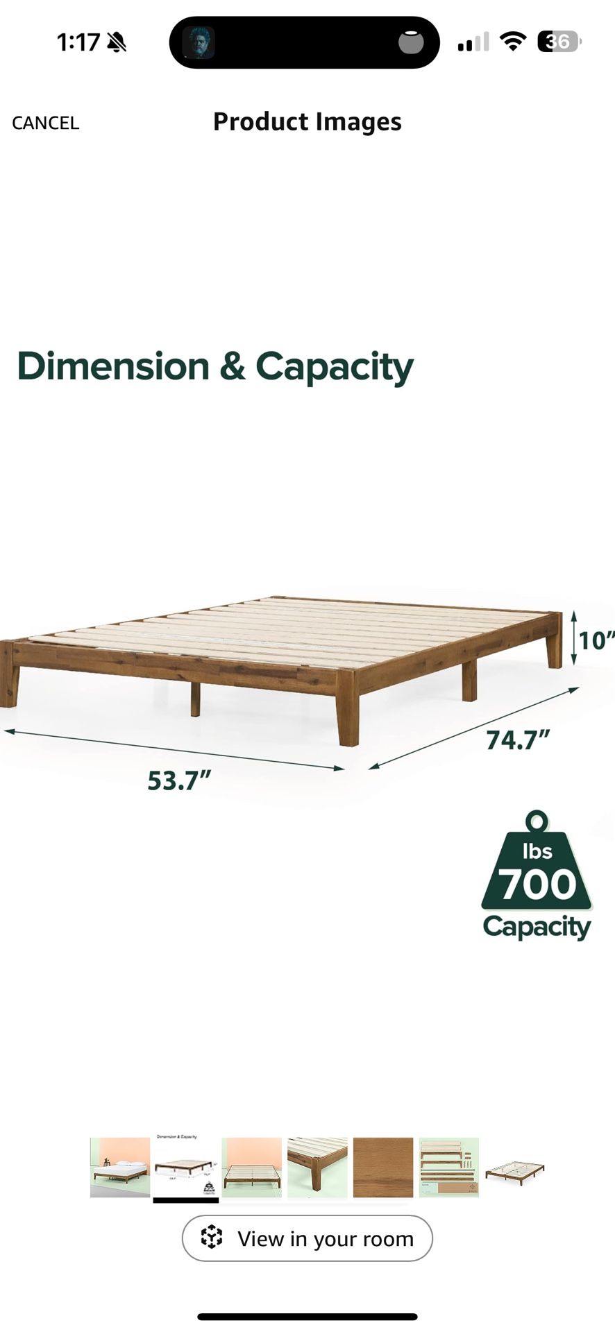 Full size Bed Frame- OBO