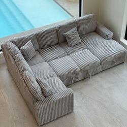New Sleeper Sectional W Storage & USB Ports