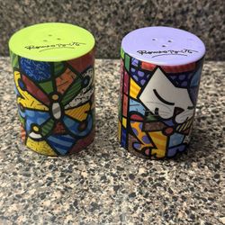 Britto Salt & Pepper Shaker - Butterfly & Cat