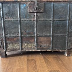Antique Wood TRUNK 