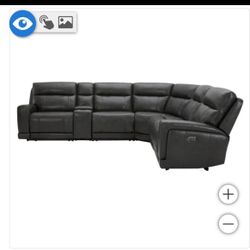 Leather Sectional Reclining Sofa 